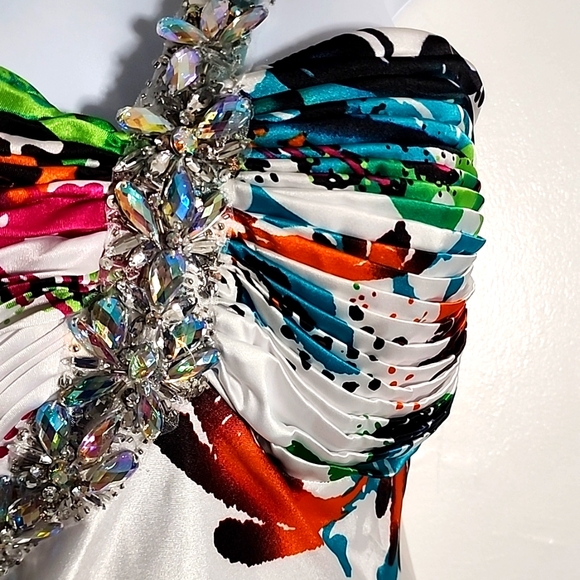 Sonia J long, silky formal dress, size 4 - Picture 3 of 4